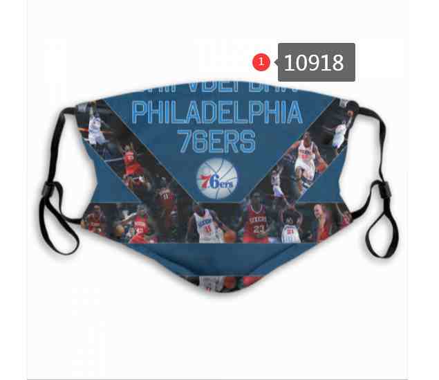 NBA Basketball Philadelphia 76ers  Waterproof Breathable Adjustable Kid Adults Face Masks 10918