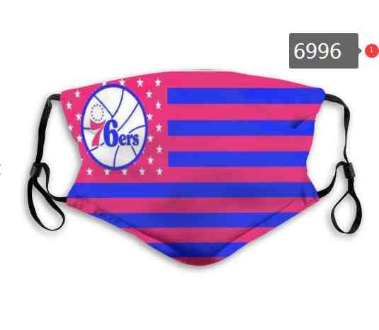 NBA Basketball Philadelphia 76ers  Waterproof Breathable Adjustable Kid Adults Face Masks 6996