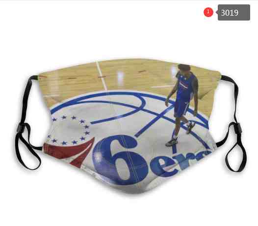 NBA Basketball Philadelphia 76ers  Waterproof Breathable Adjustable Kid Adults Face Masks 3019