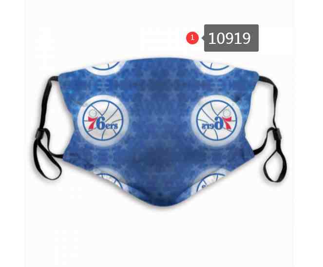 NBA Basketball Philadelphia 76ers  Waterproof Breathable Adjustable Kid Adults Face Masks 10919