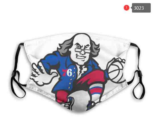 NBA Basketball Philadelphia 76ers  Waterproof Breathable Adjustable Kid Adults Face Masks 3023