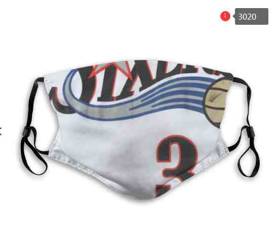 NBA Basketball Philadelphia 76ers  Waterproof Breathable Adjustable Kid Adults Face Masks 3020