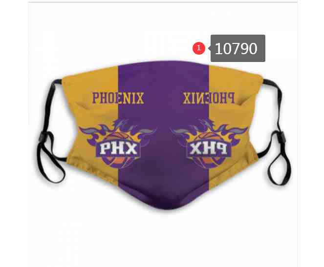 NBA Basketball Phoenix Suns  Waterproof Breathable Adjustable Kid Adults Face Masks 10790