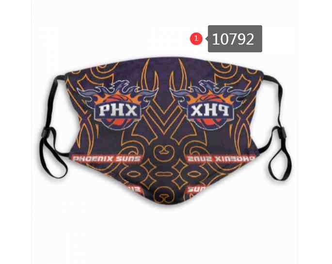 NBA Basketball Phoenix Suns  Waterproof Breathable Adjustable Kid Adults Face Masks 10792