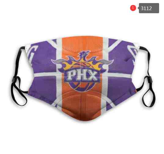NBA Basketball Phoenix Suns  Waterproof Breathable Adjustable Kid Adults Face Masks 3112
