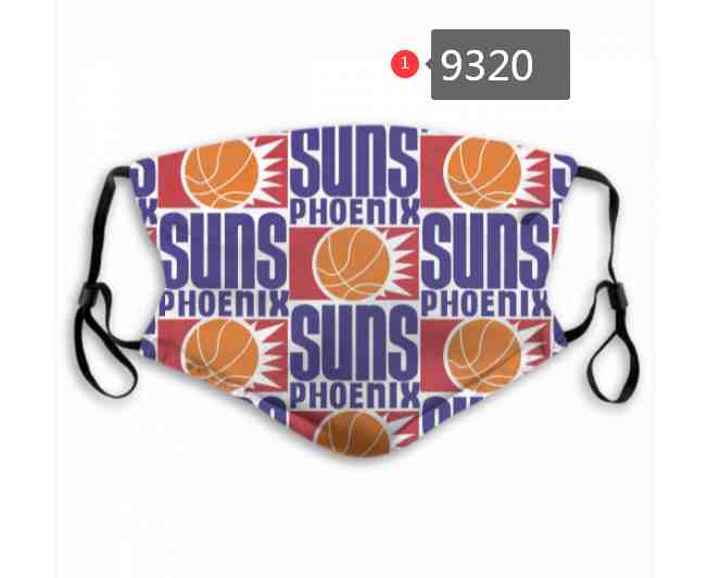 NBA Basketball Phoenix Suns  Waterproof Breathable Adjustable Kid Adults Face Masks 9320