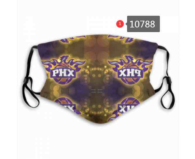 NBA Basketball Phoenix Suns  Waterproof Breathable Adjustable Kid Adults Face Masks 10788