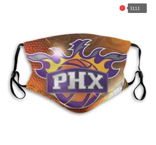 NBA Basketball Phoenix Suns  Waterproof Breathable Adjustable Kid Adults Face Masks 3111