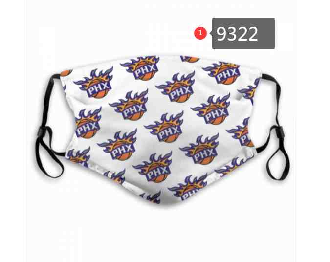 NBA Basketball Phoenix Suns  Waterproof Breathable Adjustable Kid Adults Face Masks 9322