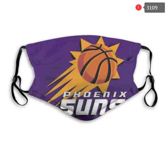 NBA Basketball Phoenix Suns  Waterproof Breathable Adjustable Kid Adults Face Masks 3109