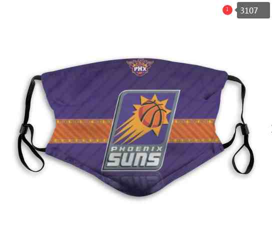 NBA Basketball Phoenix Suns  Waterproof Breathable Adjustable Kid Adults Face Masks 3107