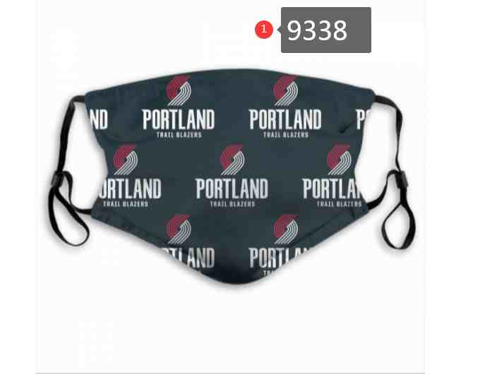 NBA Basketball Portland Trail Blazers  Waterproof Breathable Adjustable Kid Adults Face Masks 9338