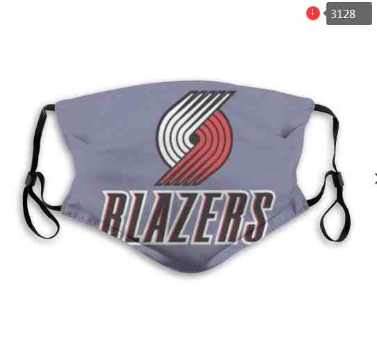 NBA Basketball Portland Trail Blazers  Waterproof Breathable Adjustable Kid Adults Face Masks 3128