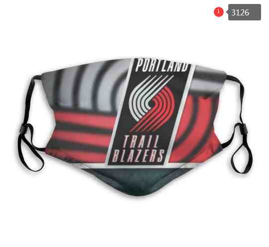 NBA Basketball Portland Trail Blazers  Waterproof Breathable Adjustable Kid Adults Face Masks 3126