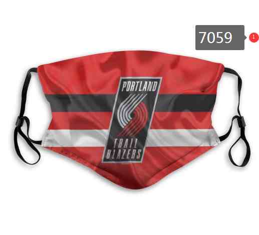 NBA Basketball Portland Trail Blazers  Waterproof Breathable Adjustable Kid Adults Face Masks 7059
