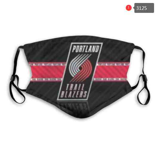 NBA Basketball Portland Trail Blazers  Waterproof Breathable Adjustable Kid Adults Face Masks 3125