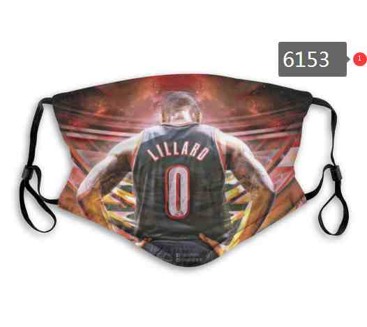 NBA Basketball Portland Trail Blazers  Waterproof Breathable Adjustable Kid Adults Face Masks 6153