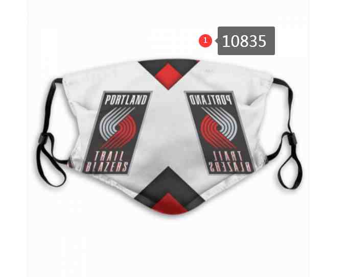 NBA Basketball Portland Trail Blazers  Waterproof Breathable Adjustable Kid Adults Face Masks 10835