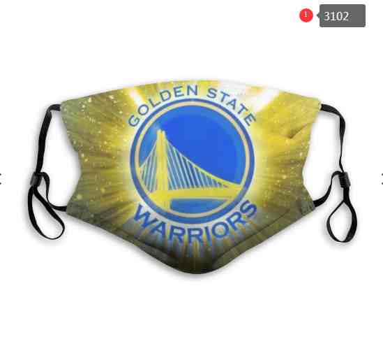 NBA Basketball Golden State Warriors  Waterproof Breathable Adjustable Kid Adults Face Masks 3102