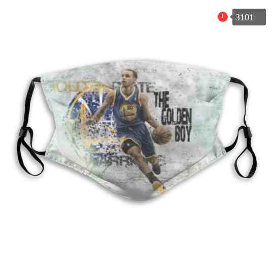 NBA Basketball Golden State Warriors  Waterproof Breathable Adjustable Kid Adults Face Masks 3101