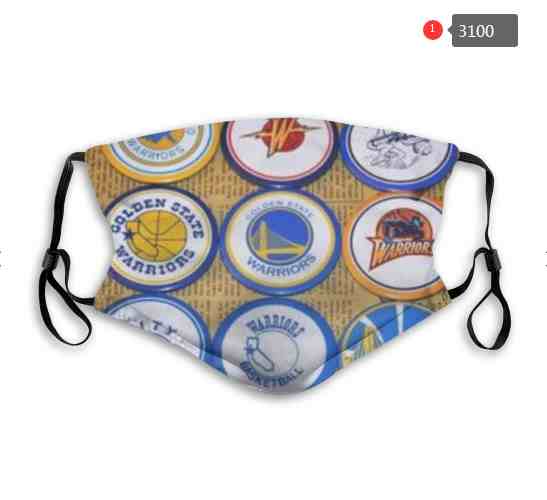 NBA Basketball Golden State Warriors  Waterproof Breathable Adjustable Kid Adults Face Masks 3100