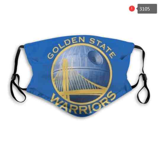 NBA Basketball Golden State Warriors  Waterproof Breathable Adjustable Kid Adults Face Masks 3105