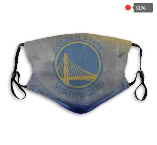 NBA Basketball Golden State Warriors  Waterproof Breathable Adjustable Kid Adults Face Masks 3106
