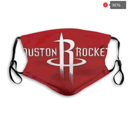 NBA Basketball Houston Rockets  Waterproof Breathable Adjustable Kid Adults Face Masks 3076