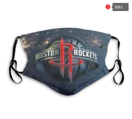 NBA Basketball Houston Rockets  Waterproof Breathable Adjustable Kid Adults Face Masks 3081