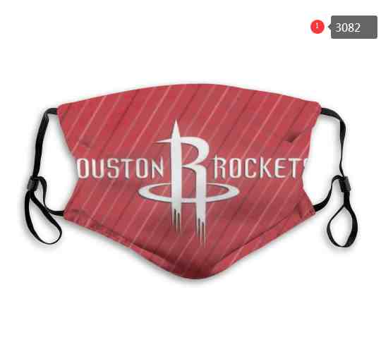 NBA Basketball Houston Rockets  Waterproof Breathable Adjustable Kid Adults Face Masks 3082