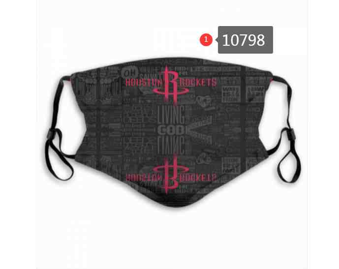 NBA Basketball Houston Rockets  Waterproof Breathable Adjustable Kid Adults Face Masks 10798