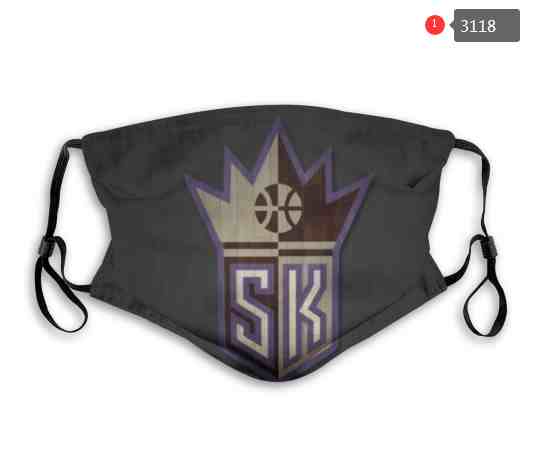 NBA Basketball Sacramento Kings  Waterproof Breathable Adjustable Kid Adults Face Masks 3118