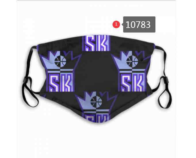 NBA Basketball Sacramento Kings  Waterproof Breathable Adjustable Kid Adults Face Masks 10783