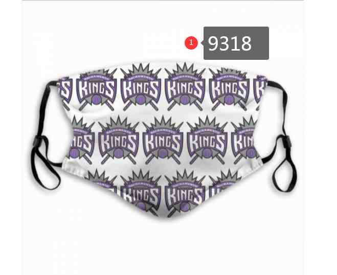 NBA Basketball Sacramento Kings  Waterproof Breathable Adjustable Kid Adults Face Masks 9318