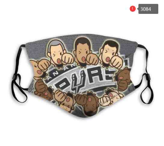 NBA Basketball San Antonio Spurs  Waterproof Breathable Adjustable Kid Adults Face Masks 3084