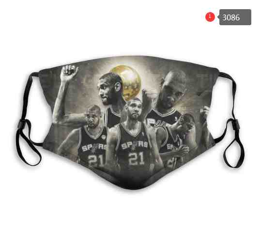 NBA Basketball San Antonio Spurs  Waterproof Breathable Adjustable Kid Adults Face Masks 3086