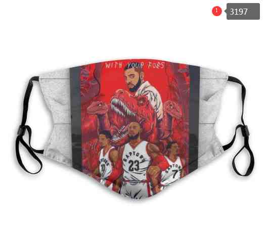 NBA Basketball Toronto Raptors  Waterproof Breathable Adjustable Kid Adults Face Masks 3197
