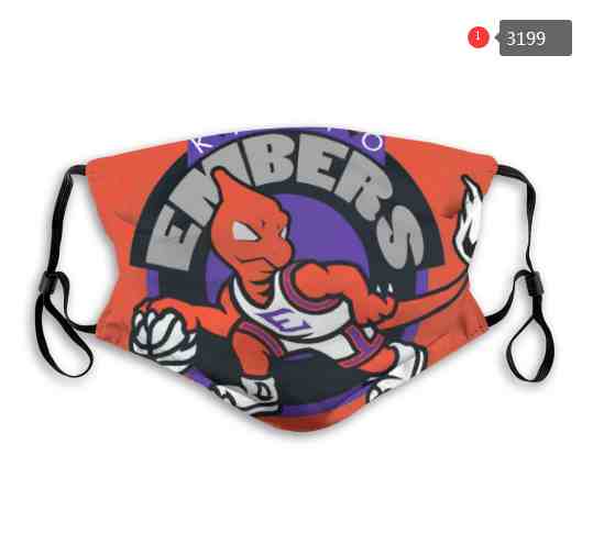 NBA Basketball Toronto Raptors  Waterproof Breathable Adjustable Kid Adults Face Masks 3199
