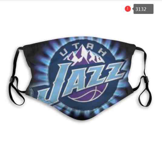 NBA Basketball Utah Jazz  Waterproof Breathable Adjustable Kid Adults Face Masks 3132
