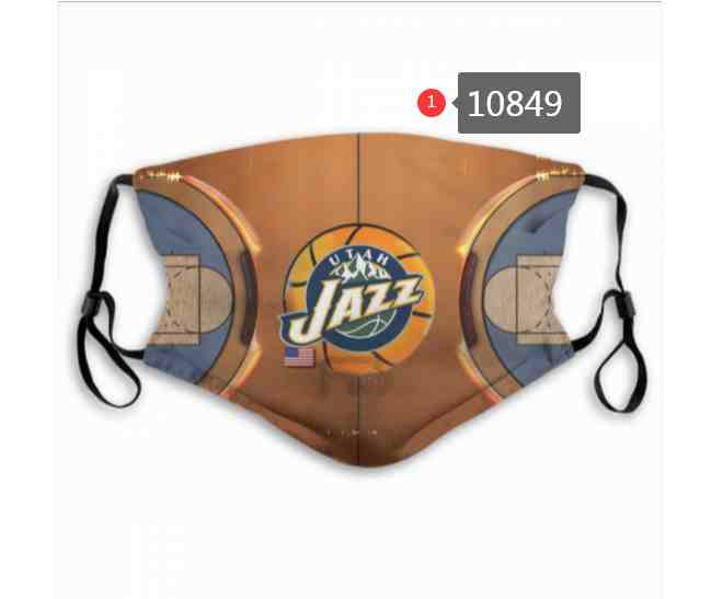 NBA Basketball Utah Jazz  Waterproof Breathable Adjustable Kid Adults Face Masks 10849
