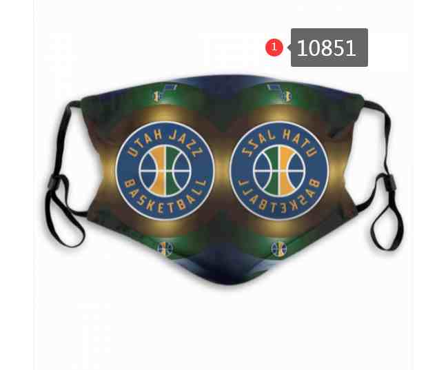 NBA Basketball Utah Jazz  Waterproof Breathable Adjustable Kid Adults Face Masks 10851
