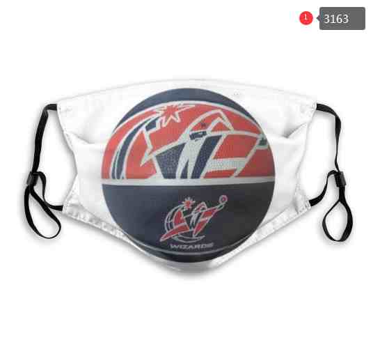 NBA Basketball Washington Wizards Waterproof Breathable Adjustable Kid Adults Face Masks 3163