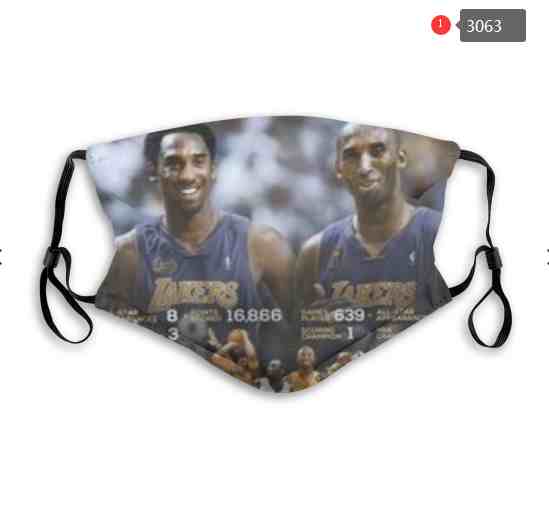 kobe Bryant NBA Basketball Los Angeles Lakers  Waterproof Breathable Adjustable Kid Adults Face Masks 3063