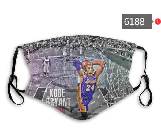 kobe Bryant NBA Basketball Los Angeles Lakers  Waterproof Breathable Adjustable Kid Adults Face Masks 6188