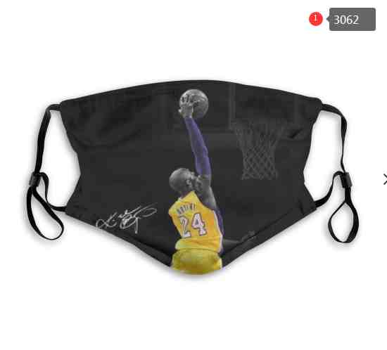 kobe Bryant NBA Basketball Los Angeles Lakers  Waterproof Breathable Adjustable Kid Adults Face Masks 3062