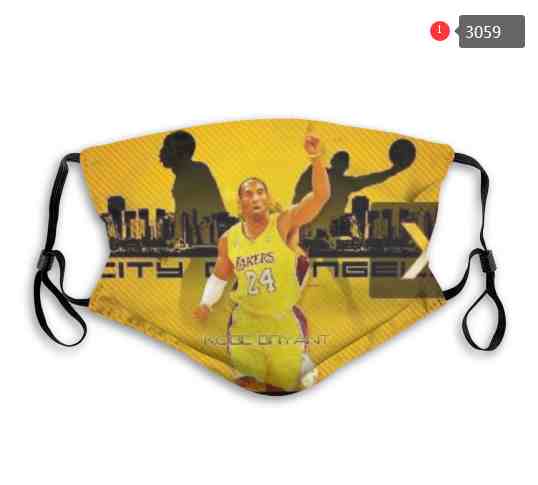 kobe Bryant NBA Basketball Los Angeles Lakers  Waterproof Breathable Adjustable Kid Adults Face Masks 3059