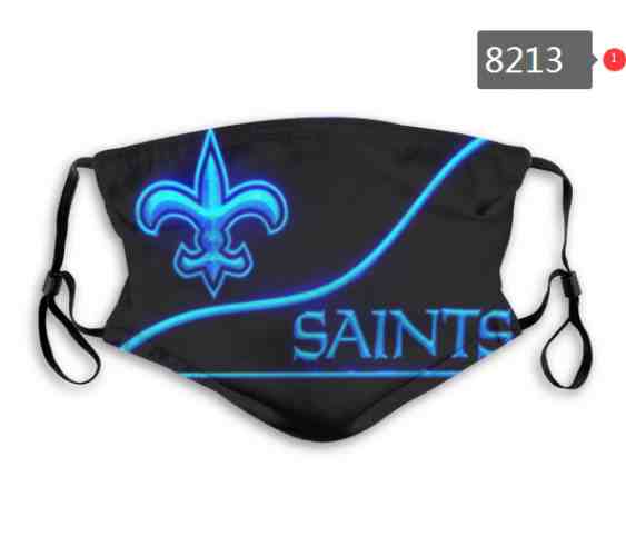Saints Waterproof Breathable Adjustable Kid Adults Face Masks  8213