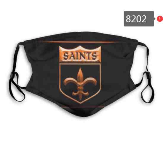 Saints Waterproof Breathable Adjustable Kid Adults Face Masks  8202