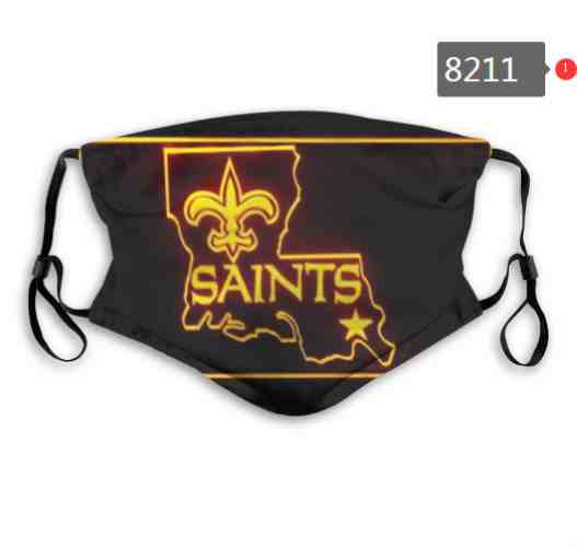 Saints Waterproof Breathable Adjustable Kid Adults Face Masks  8211