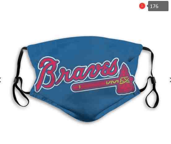 Atlanta Braves MLB Baseball Teams Waterproof Breathable Adjustable Kid Adults Face Masks 176